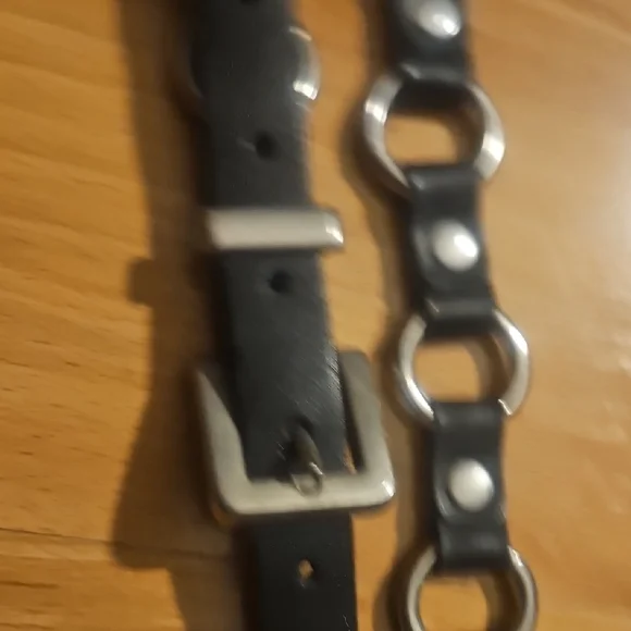 Vintage Black and Silver Chain Belt - Picture 3 of 6